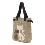 Load image into Gallery viewer, Cat Canvas Handbag Tote bag for Girls bags Filimohlls 
