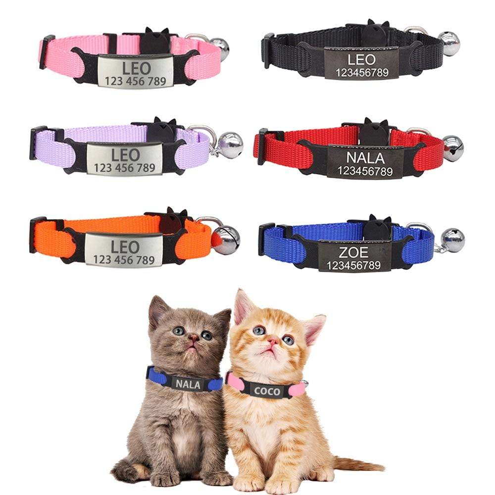 Custom Cat Collar | Personalized ID Free Engraving For Cat or Small Dog Pawfect