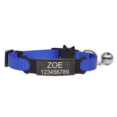 Custom Cat Collar collar Pawfect Blue Black 