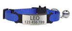 Load image into Gallery viewer, Custom Cat Collar collar Pawfect Blue Sliver 
