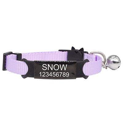 Custom Cat Collar collar Pawfect Purple Black 