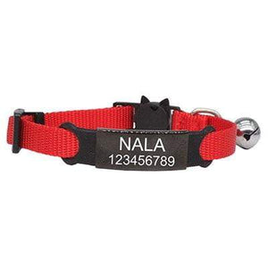 Custom Cat Collar collar Pawfect Red Black 