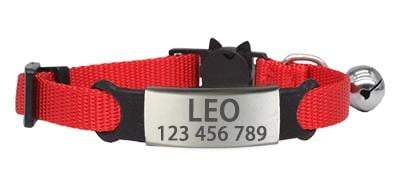 Custom Cat Collar collar Pawfect Red Sliver 