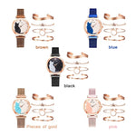 Load image into Gallery viewer, Beautiful Cat Watch &amp; Bracelet Set 5PCs
