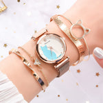 Load image into Gallery viewer, Beautiful Cat Watch &amp; Bracelet Set 5PCs
