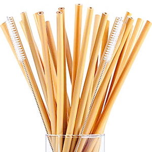 Biodegradable Bamboo Straws 12pcs