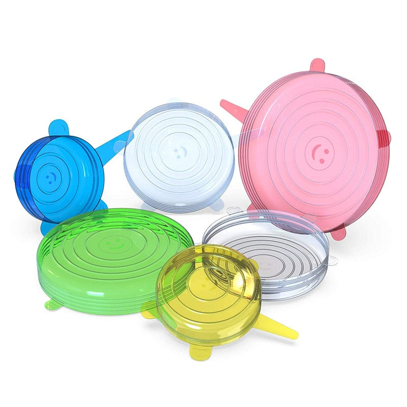 Silicone Stretch Lids 6Pack Various Sizes