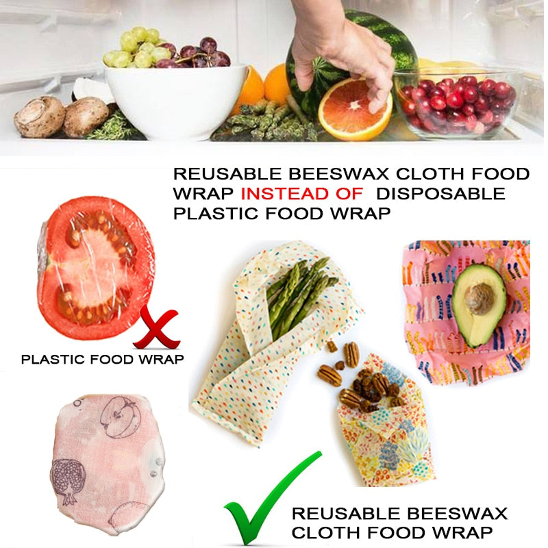 Organic Beeswax Food Wraps, Eco-Friendly & Reusable