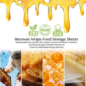 Organic Beeswax Food Wraps, Eco-Friendly & Reusable