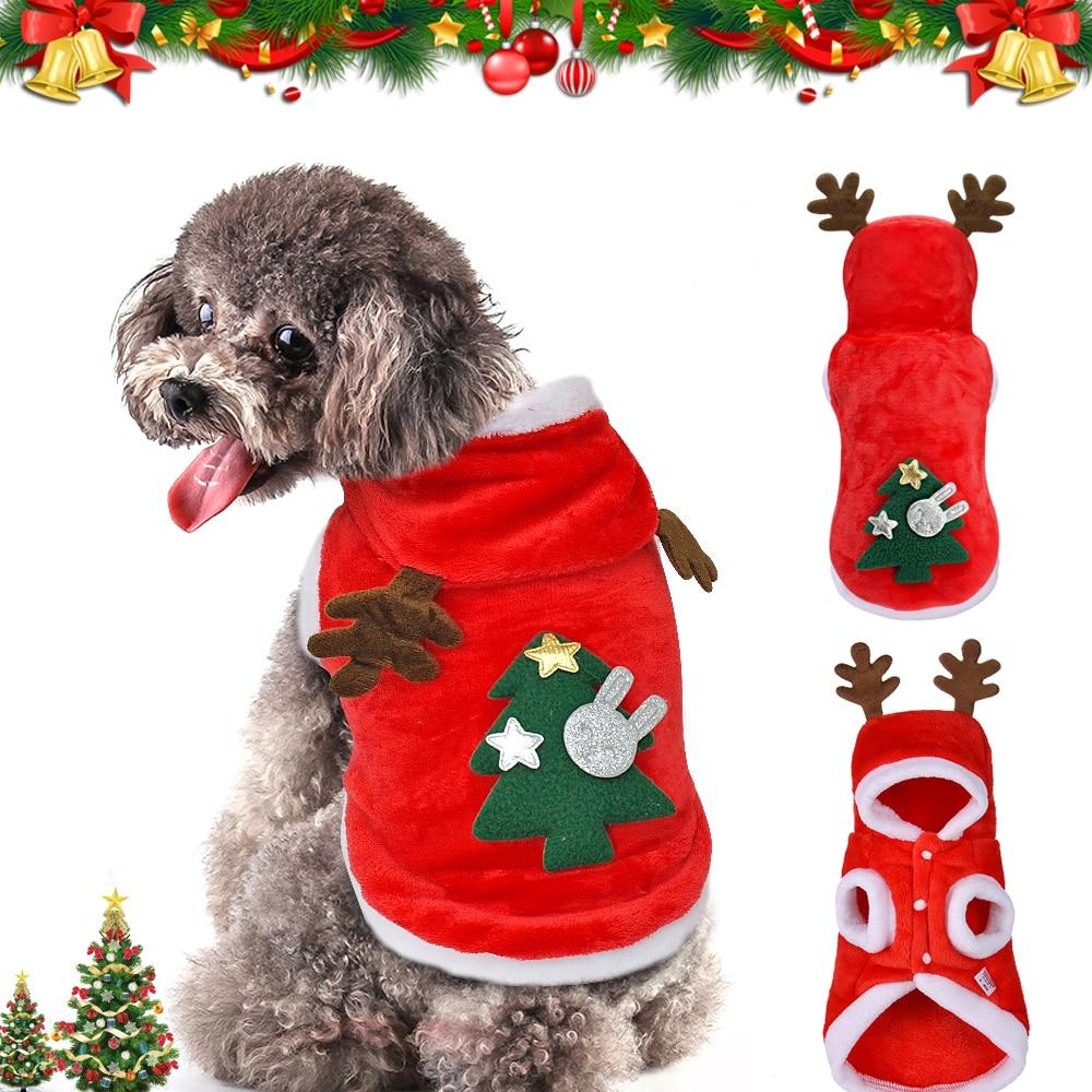 Christmas Pet Clothes for Small Dogs Cats - PawOfFun