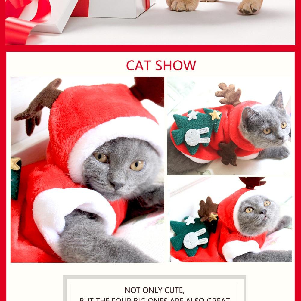 Christmas Pet Clothes for Small Dogs Cats - PawOfFun