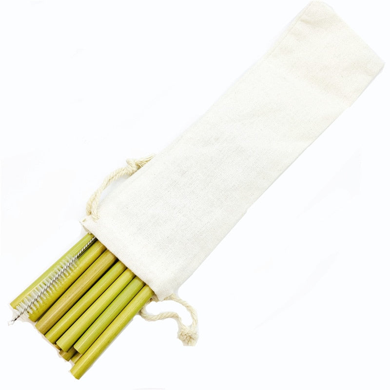 Biodegradable Bamboo Straws 12pcs