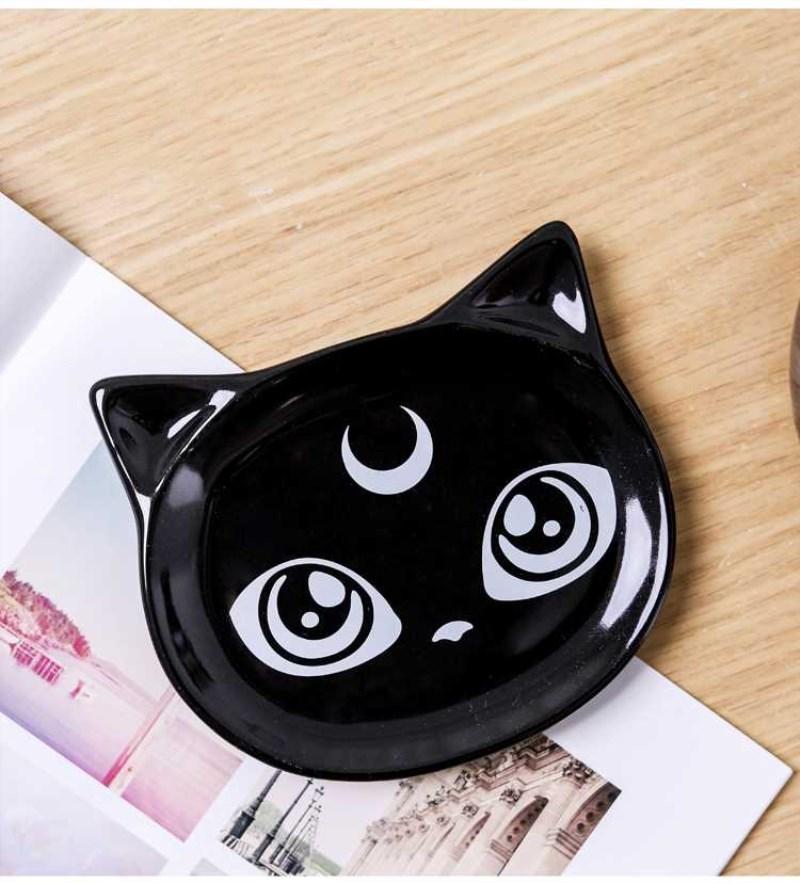 Black Cat Ceramics Mug [Coffee Mug + Spoon + Tray] - PawOfFun