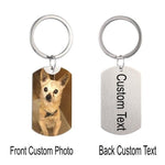 Load image into Gallery viewer, Custom Keychain | Personalized Engraved Photo &amp; Text - PawOfFun
