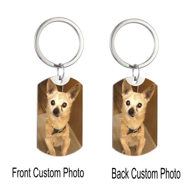 Custom Keychain | Personalized Engraved Photo & Text - PawOfFun