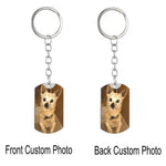 Load image into Gallery viewer, Custom Keychain | Personalized Engraved Photo &amp; Text - PawOfFun
