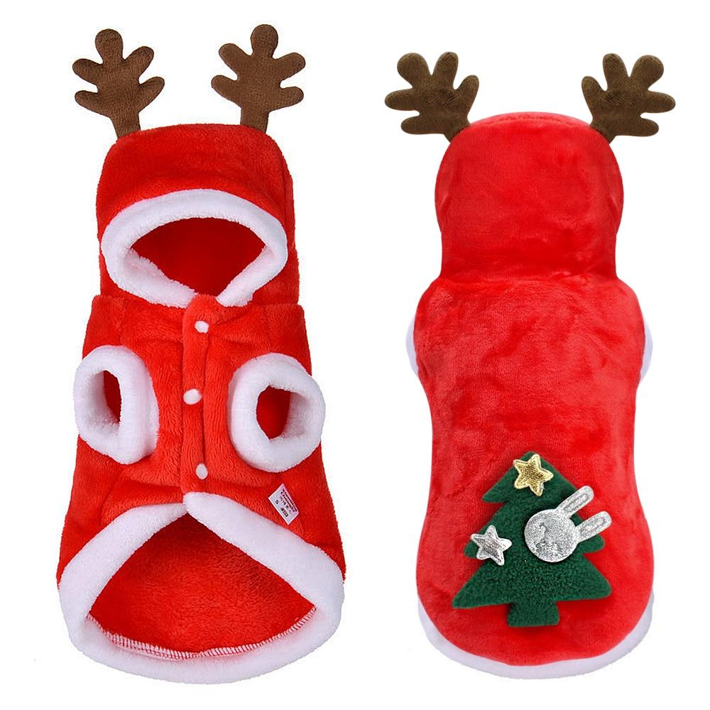 Christmas Pet Clothes for Small Dogs Cats - PawOfFun