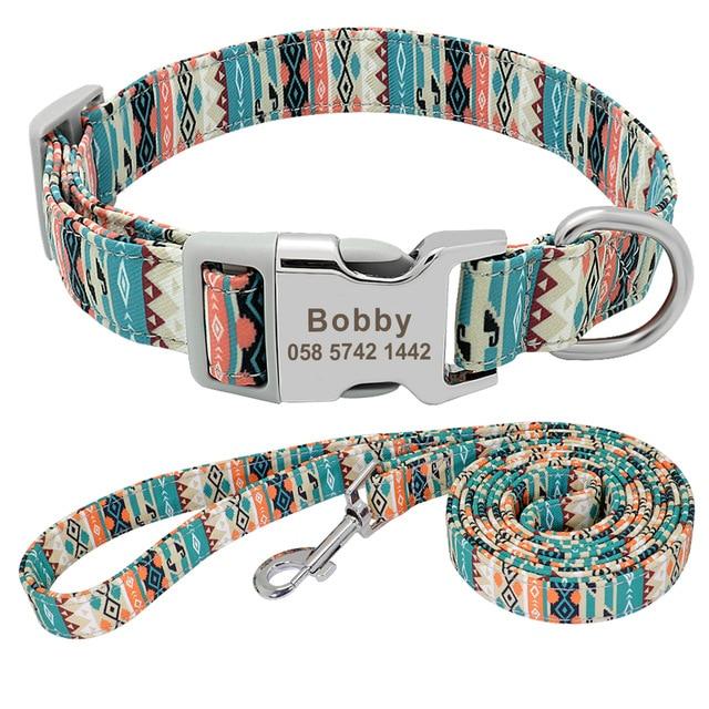 Custom Dog Collar and Leash Set - PawOfFun