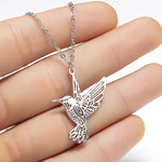 Load image into Gallery viewer, Stainless Steel Hummingbird, Cat Necklace For Women
