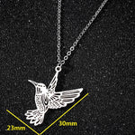 Load image into Gallery viewer, Stainless Steel Hummingbird, Cat Necklace For Women
