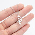 Load image into Gallery viewer, Stainless Steel Hummingbird, Cat Necklace For Women
