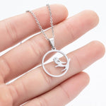 Load image into Gallery viewer, Stainless Steel Hummingbird, Cat Necklace For Women
