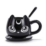 Load image into Gallery viewer, Black Cat Ceramics Mug [Coffee Mug + Spoon + Tray] - PawOfFun
