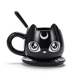 Load image into Gallery viewer, Black Cat Ceramics Mug [Coffee Mug + Spoon + Tray] - PawOfFun
