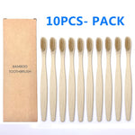 Load image into Gallery viewer, 10PCS Natural Bamboo Toothbrush, Soft Bristle
