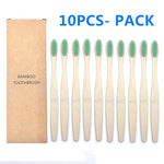 Load image into Gallery viewer, 10PCS Natural Bamboo Toothbrush, Soft Bristle
