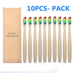 Load image into Gallery viewer, 10PCS Natural Bamboo Toothbrush, Soft Bristle
