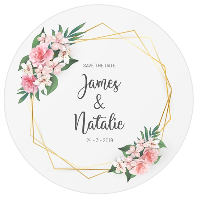 96pcs Custom Wedding Invitation Stickers