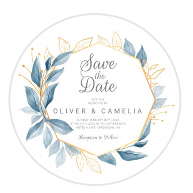 96pcs Custom Wedding Invitation Stickers