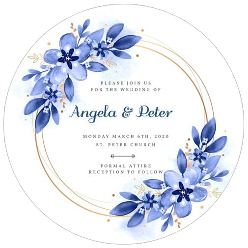 96pcs Custom Wedding Invitation Stickers