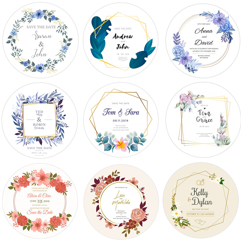 96pcs Custom Wedding Invitation Stickers