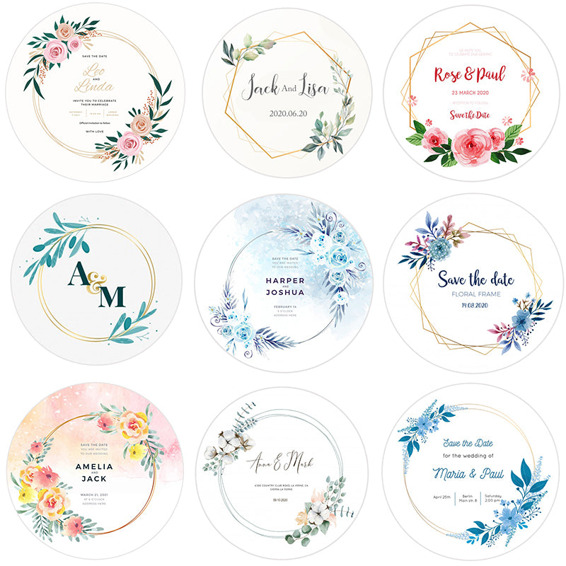 96pcs Custom Wedding Invitation Stickers