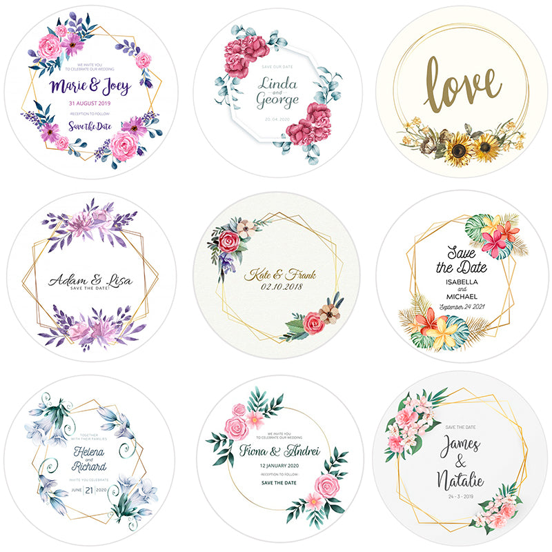 96pcs Custom Wedding Invitation Stickers