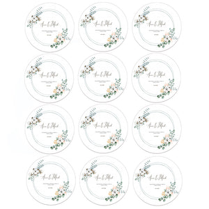 96pcs Custom Wedding Invitation Stickers