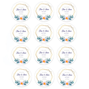 96pcs Custom Wedding Invitation Stickers